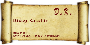 Diósy Katalin névjegykártya